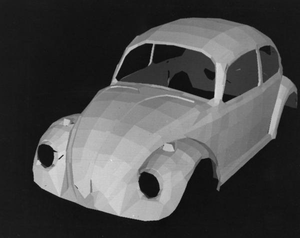 Визуализированный вариант автомобиля Сазерленда на основе полученного каркаса