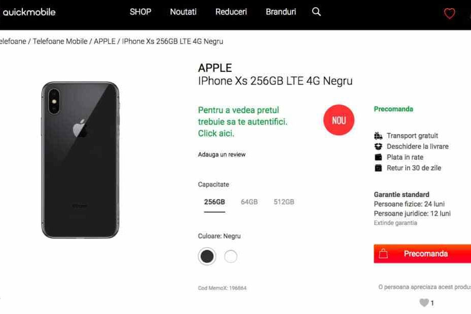 На румынском сайте открылись предзаказы на iPhone Xs, iPhone Xs Max и iPhone 9 ☆ IT-HERE.RU