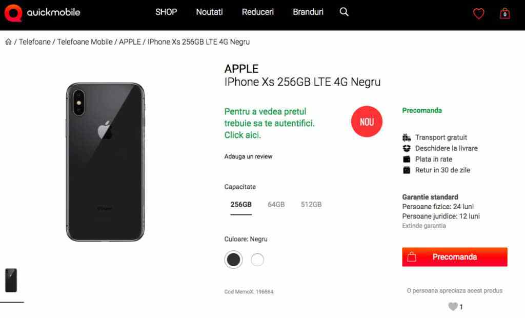 На румынском сайте открылись предзаказы на iPhone Xs, iPhone Xs Max и iPhone 9 ☆ IT-HERE.RU