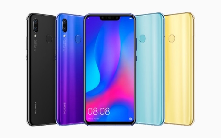 Huawei nova 3, цветовые решения