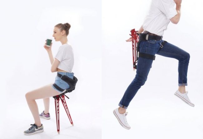 Необычный экзоскелет облегчит ношу и обеспечит стулом для отдыха (7 фото + видео)