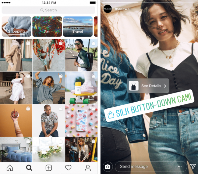 В Instagram появится вкладка «Шопинг»