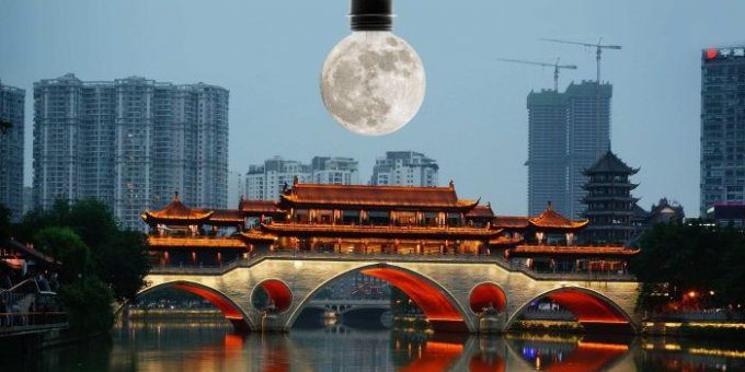 Через два года китайская «искусственная луна» осветит города (3 фото)