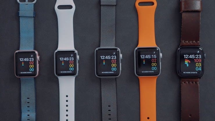 Сравнение скорости работы Apple Watch Series 4, Series 3, Series 2 и Series 1