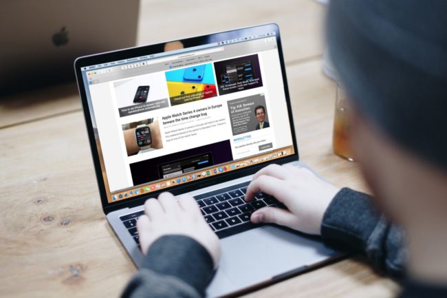 Сочетания клавиш для навигации по веб-сайтам на Mac