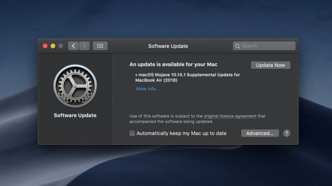 Обновление macOS Mojave 10.14.1