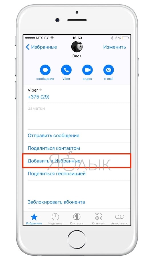 Как правильно настроить виджет избранных контактов в iOS 10 на iPhone