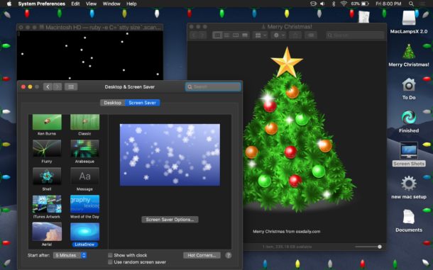 5 способов украсить рабочий стол на Mac к Новому году