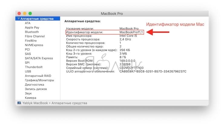 Как найти серийный номер, идентификатор модели и артикул Mac