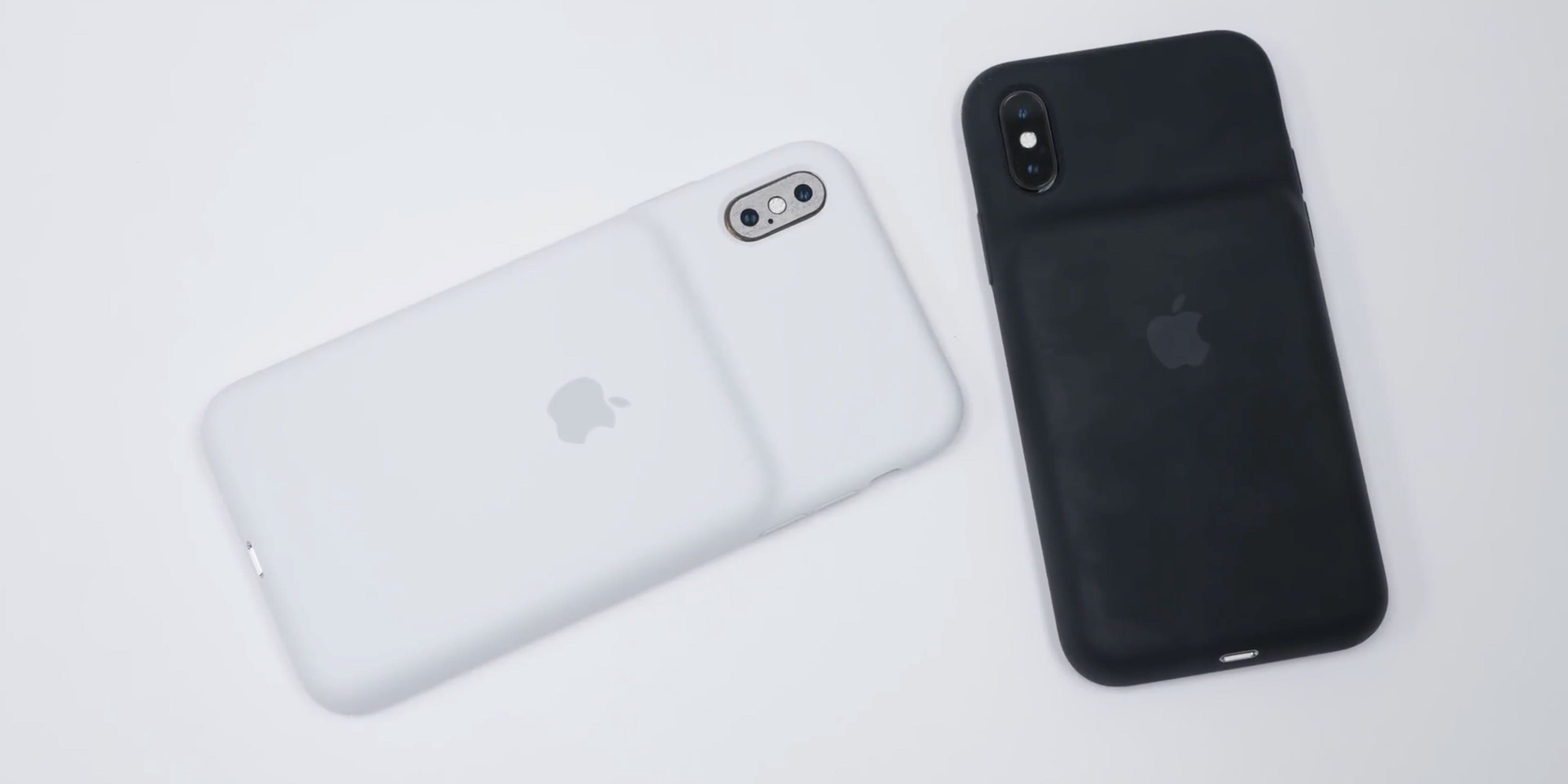 Распаковка белого и чёрного Smart Battery Case для iPhone X/XR/XS/Max
