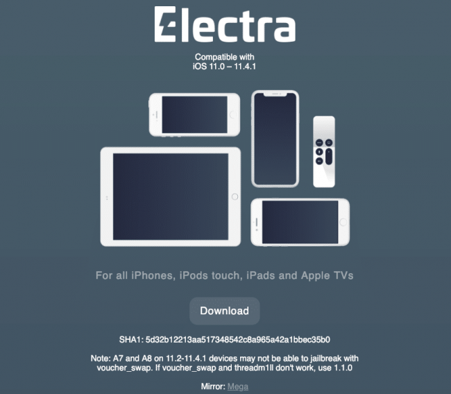 Как установить джейлбрейк Electra для iOS 11.4.1 – iOS 11