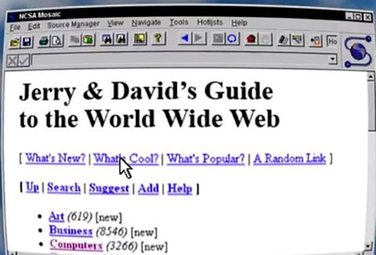Jerry And David's Guide To The World Wide Web → Yahoo!
