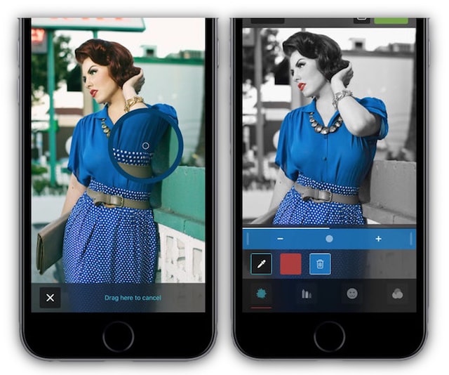 color accent - как изменять отдельные цвета на фото на черно белые в iPhone и iPad