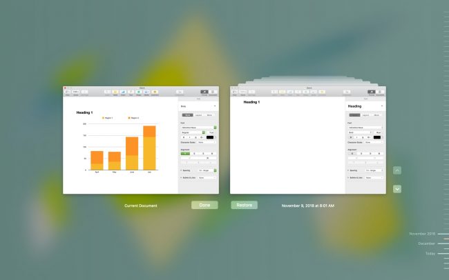 Как просматривать предыдущие версии документов на Mac