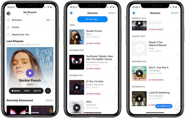 Shazam обновил приложение для iOS