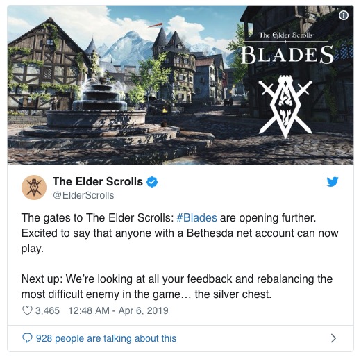 Elder Scrolls: Blades стала доступна для всех в раннем доступе