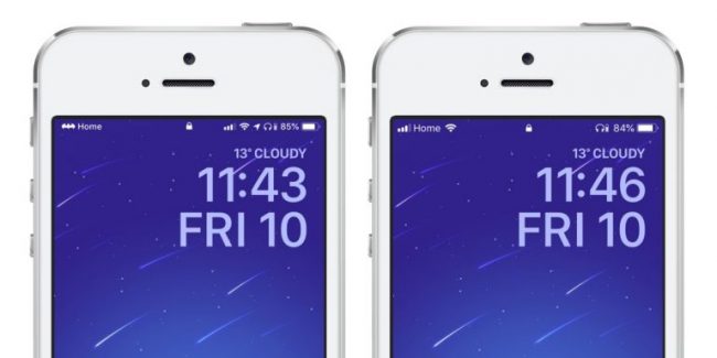 Твик BTPower отображает уровень зарядки Bluetooth-наушников в статус-баре