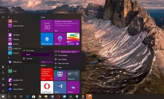В Windows 10 May 2019 Update сохранятся предустановленные приложения