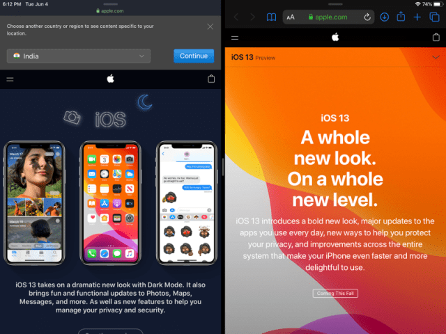 iPadOS-13-Safari-Side-by-Side