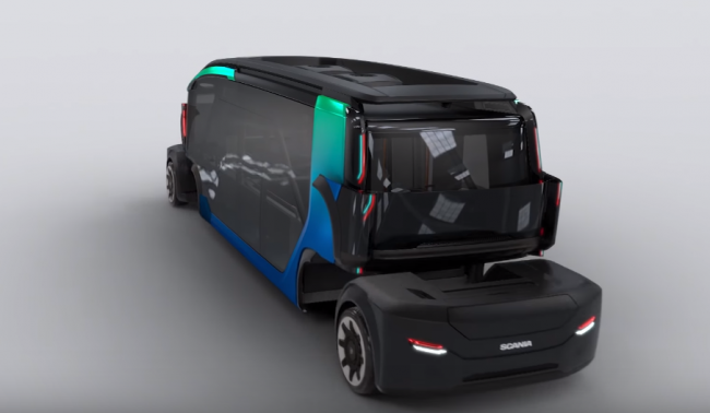 В Стокгольме продемонстрировали автономный электрический трансформер Scania NXT