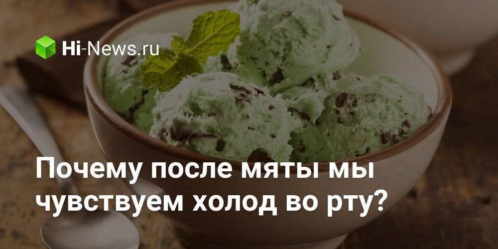Почему после мяты мы чувствуем холод во рту?