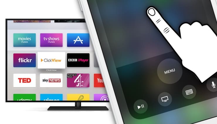 Как управлять приставкой Apple TV без пульта через Пункт управления на iPhone или iPad