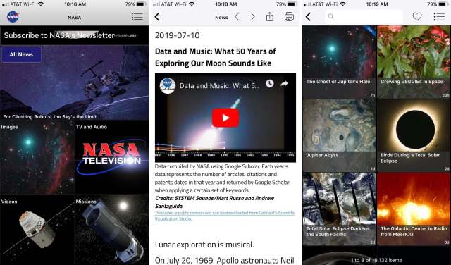 NASA-app-on-iPhone