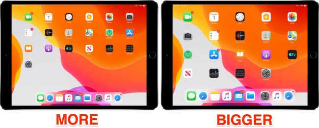 Как менять размер иконок приложений на iPad с iPadOS 13