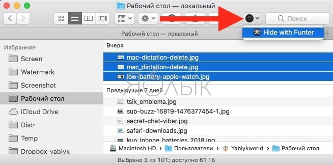 Как скрывать любые файлы и папки на Mac при помощи приложения Funter