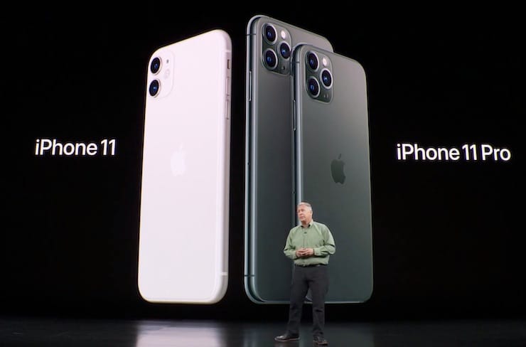 iPhone 11 и iPhone 11 Pro на презентации Apple