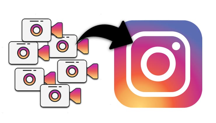 Как склеить несколько видео в одно (до 1 мин) в Instagram на iPhone