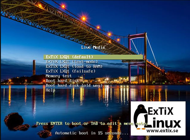  ExTix Linux сохраняет живую среду сеанса после установки. 