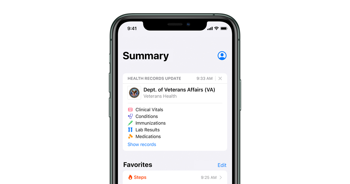 <pre>Записи о здоровье на iPhone теперь доступны для ветеранов в США