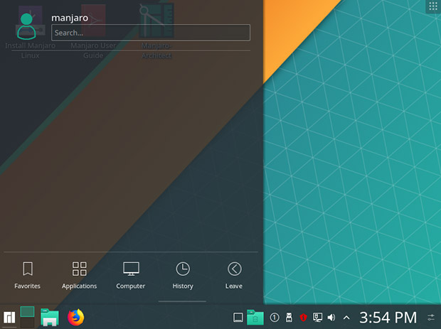  Скриншот издания Manjaro-KDE 