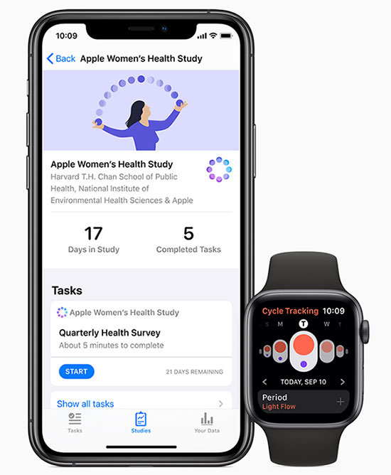  Apple Research App, iPhone 11, Apple Watch Series 5, исследование женского здоровья 