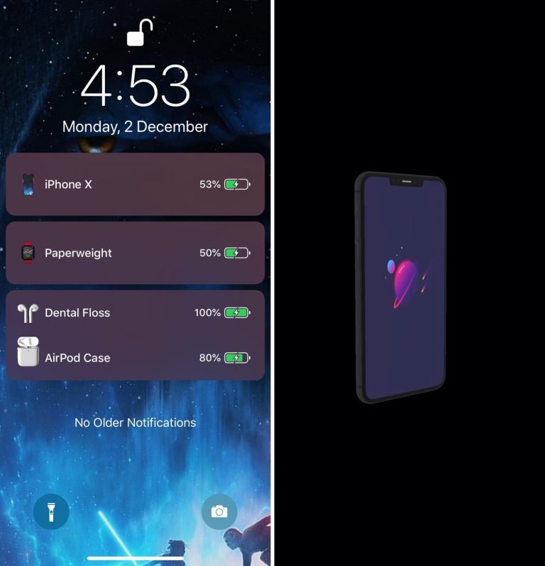 Джейлбрейк-твик Maple 2 добавляет виджет зарядки в стиле AirPower в iOS 13