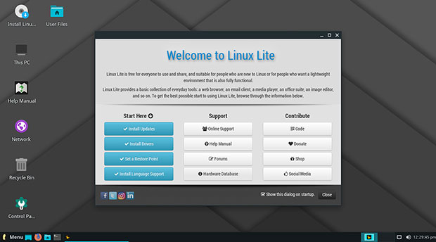  Система помощи пользователям Linux Lite предоставляет новым пользователям беспроблемный переход. 