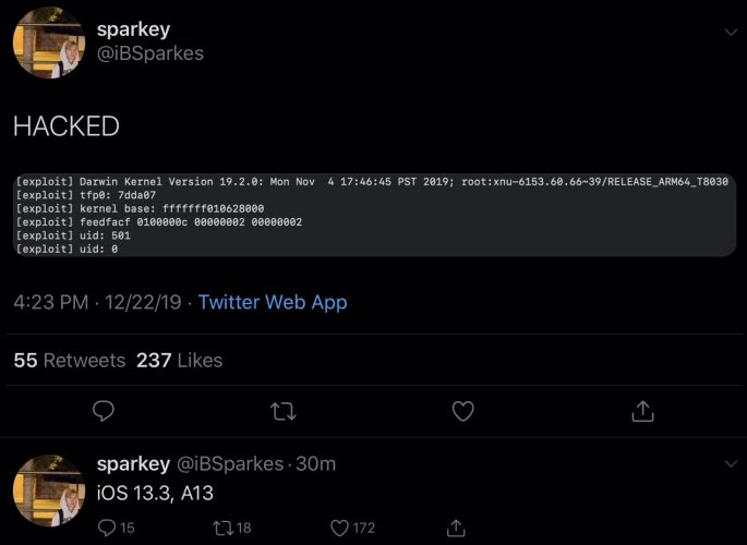 iBSparkes-iOS-13.3-A13-pwned-685×500
