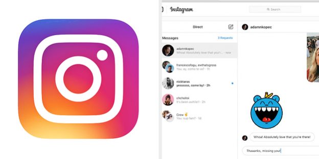 <pre>Instagram тестирует DM на своей версии веб-сайта