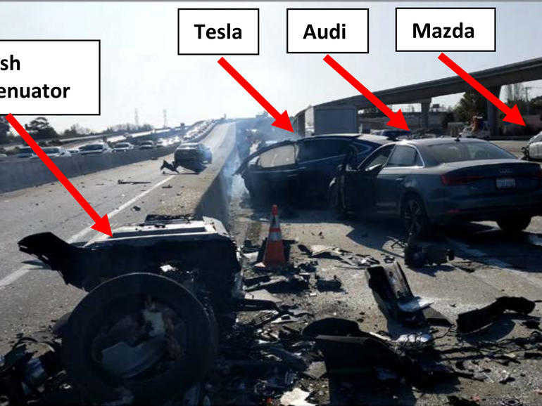 <pre>Apple и Tesla обстреляны из-за фатального сбоя автопилота разработчика программного обеспечения