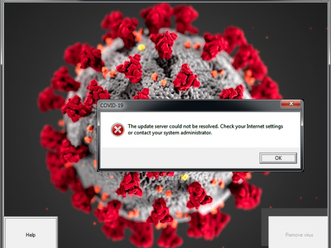 <pre>Теперь существует вредоносная программа COVID-19, которая стирает ваш компьютер и перезаписывает вашу MBR