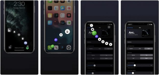 Джейлбрейк-твик Arc добавляет панель быстрых действий на iPhone