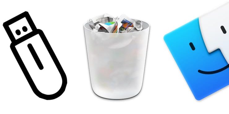 Как правильно на Mac удалять файлы с USB-флешки или внешнего накопителя
