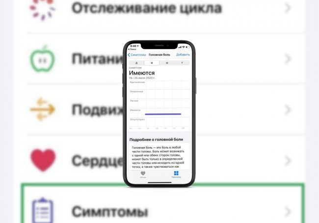 Как отслеживать симптомы болезни на iPhone