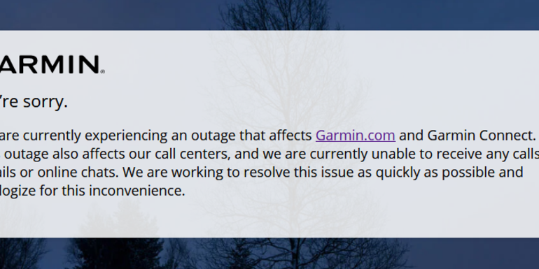 <pre>Сервисы и производство Garmin снижаются после атаки вымогателей