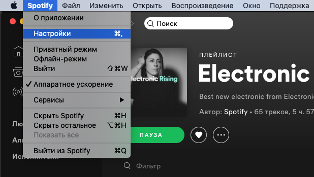 Spotify macOS