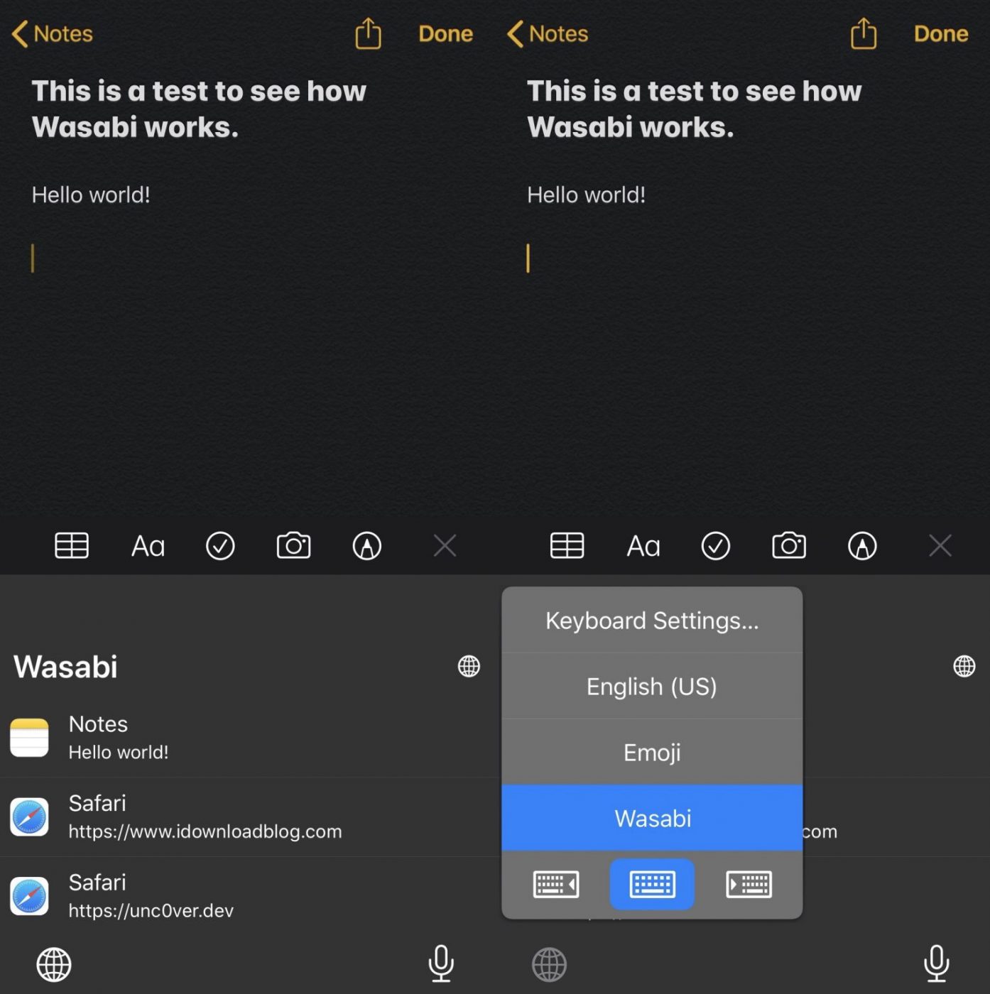Джейлбрейк-твик Wasabi добавляет менеджер буфера обмена на iPhone