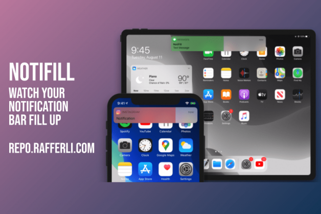 Твик NotiFill добавляет интересную анимацию на уведомления