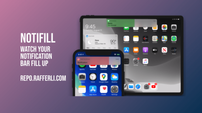 Твик NotiFill добавляет интересную анимацию на уведомления