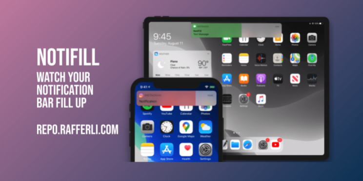 Твик NotiFill добавляет интересную анимацию на уведомления